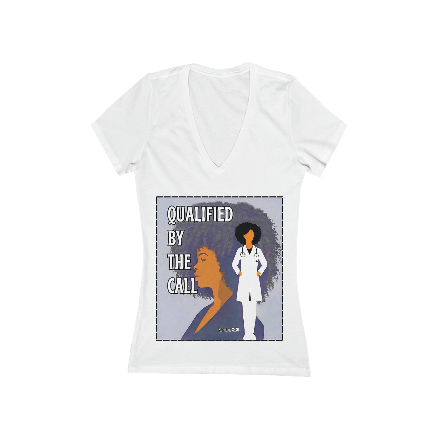 Qualified by the Call - T-shirt Deep V-Neck Tee