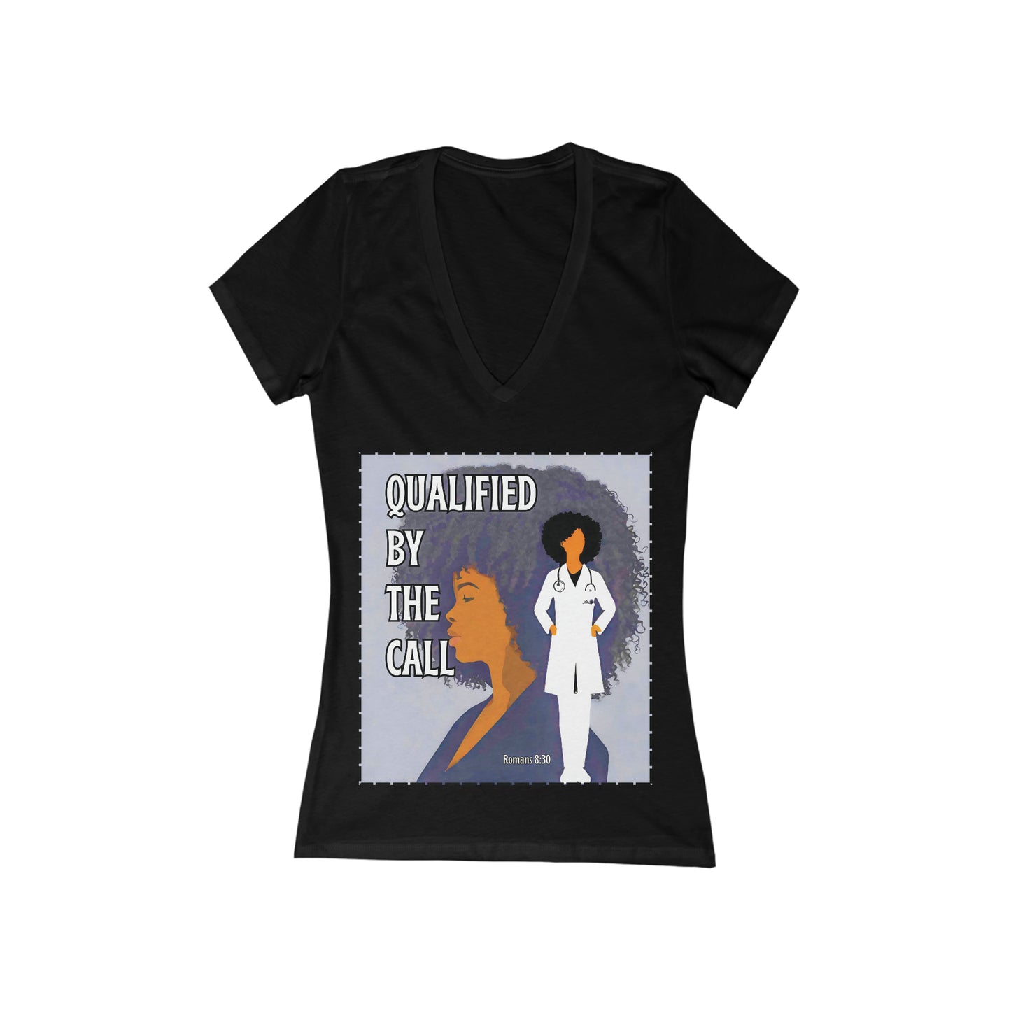 Qualified by the Call - T-shirt Deep V-Neck Tee