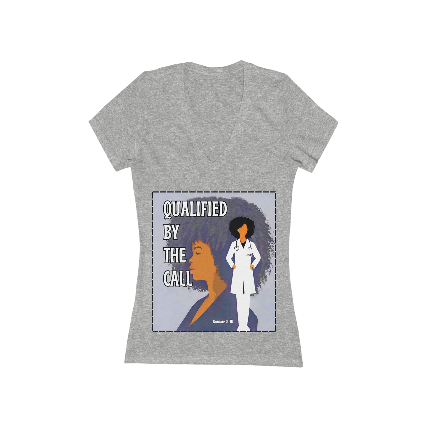 Qualified by the Call - T-shirt Deep V-Neck Tee