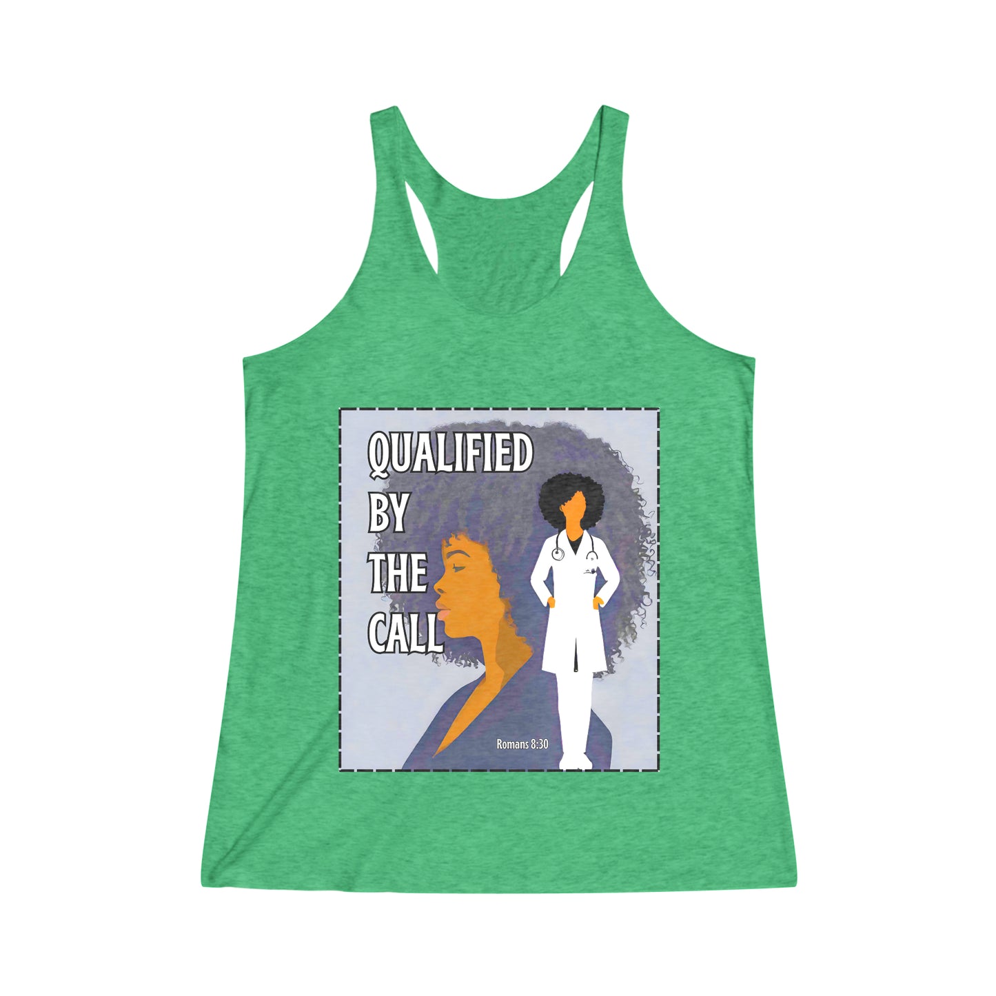 Qualified by the Call- Women's Tri-Blend Racerback Tank