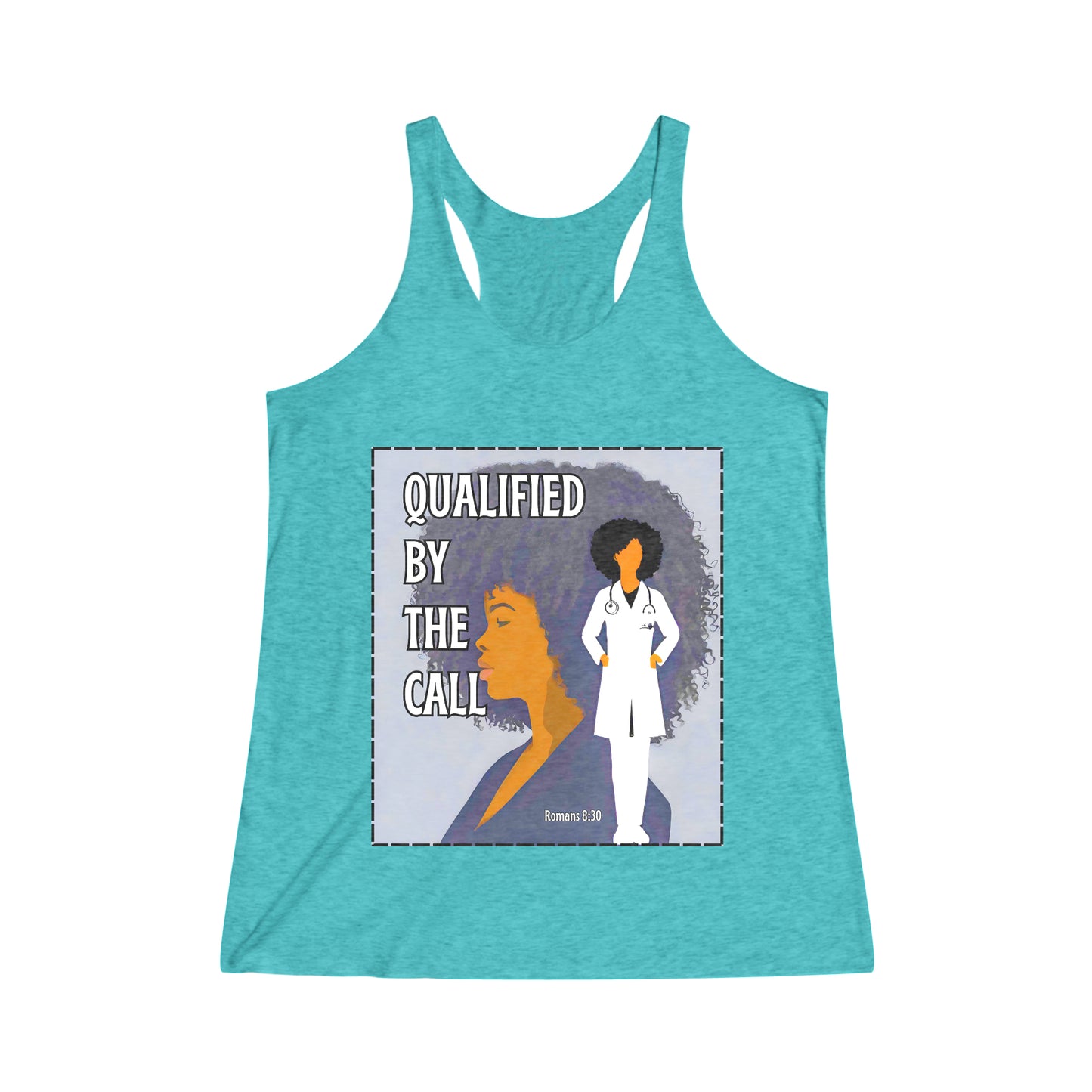 Qualified by the Call- Women's Tri-Blend Racerback Tank